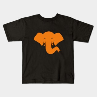 ORANGE ELEPHANT HEAD Kids T-Shirt